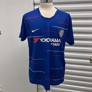 Nike Chelsea FC 2018 Authentic Soccer Jersey Blue Yokohama Tyres Men's 2XL